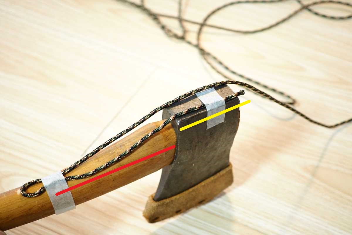 ハルタホースをオシャレにカスタマイズ 編み込み編 手斧にパラコードを巻くネックガードの作り方を写真付きで詳しく解説します えびかにの泥沼キャンプブログ In広島